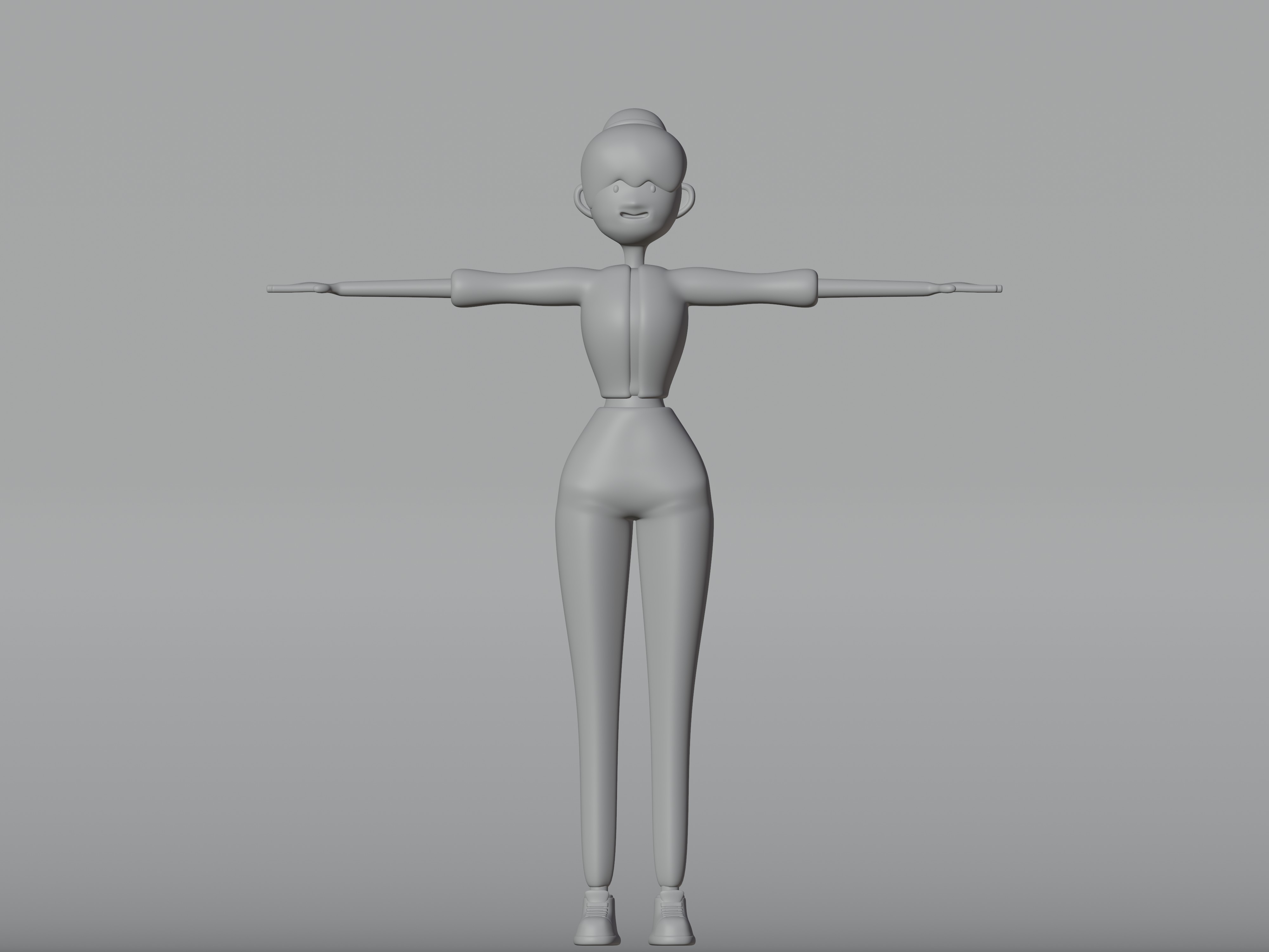 Female Cartoon Characters Base Mesh By LookjeabCG 3DOcean